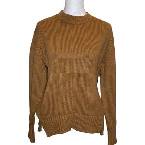 New NWT Daily Ritual women Small Mockneck long sleeve knit sweater caramel color